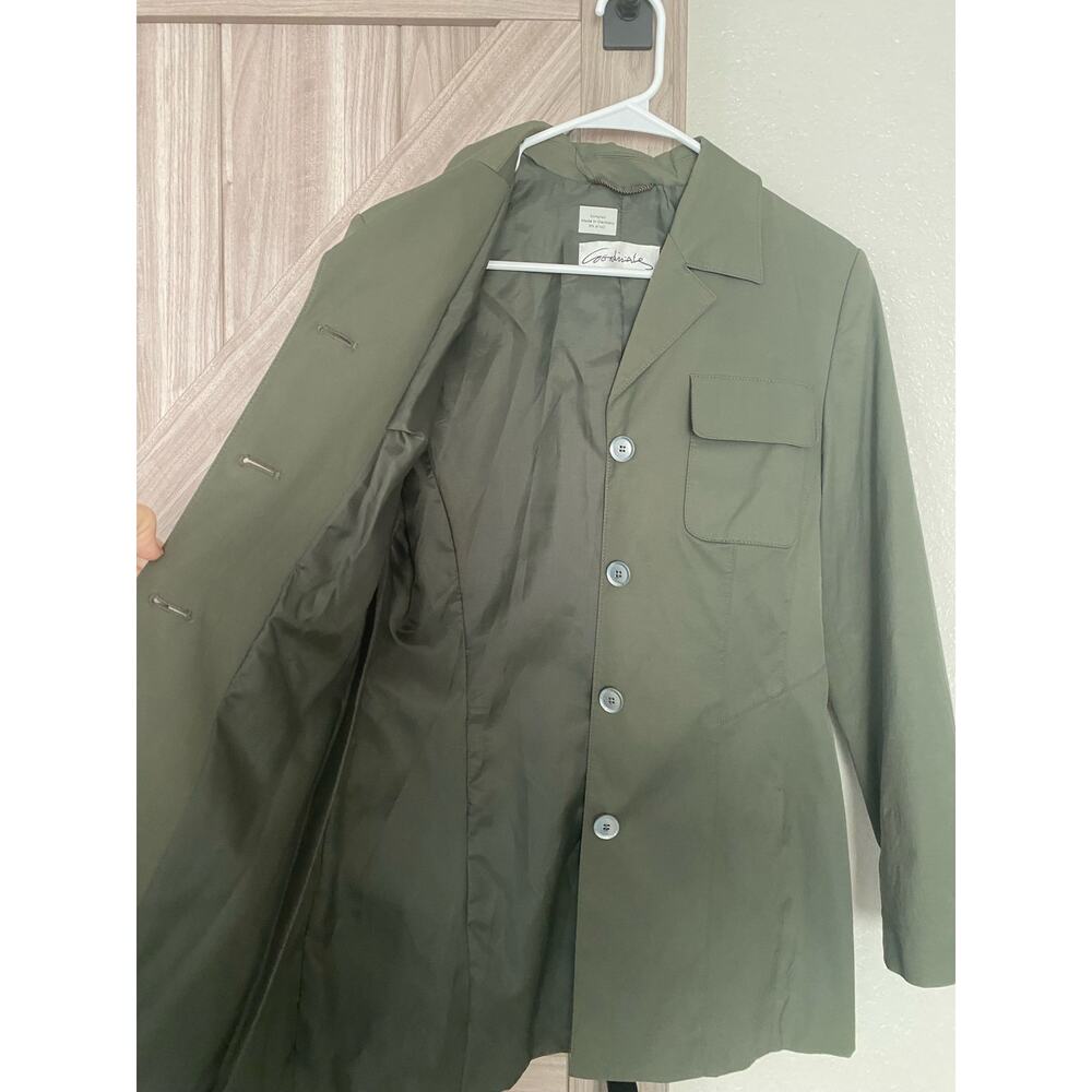 Coordinates Olive Button Front Jacket Med - image 5